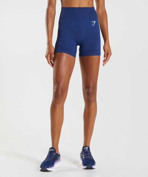 Women's Gymshark Vital Seamless 2.0 Shorts Blue | NZ 7ZOAED